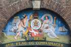 Copenhagen, Denmark. Flag Og Compasmager facade. Art Print